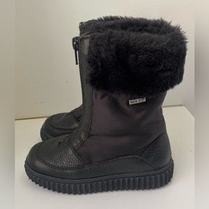 NATURINO Girls Black Rainstep Snow Boots - Size 27